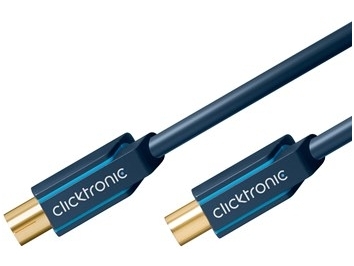 TV anteninis kabelis IEC-F/IEC-M 95dB, 15 m, CLICKTRONIC 2