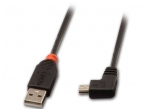 USB 2.0 A - Mini B 5 kontaktų kampinis kabelis 2m