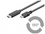 USB-C 3.1 į USB 2.0 Micro B kabelis 0.6m 480 Mbit/s