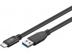 USB-C 3.1 - USB 3.0 A kabelis 0.5m 5 Gbit/s, juodas