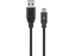 USB-C 3.1 - USB 3.0 A kabelis 0.5m 5 Gbit/s, juodas