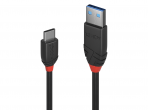 USB-C 3.2 - USB A kabelis 0.5m 10 Gbit/s, Black Line