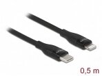 USB-C - Lightning kabelis 0.5m juodas, MFi