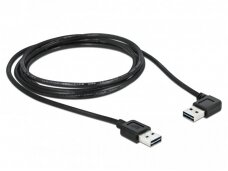 USB 2.0 kabelis  A - A, 1m, kampinis
