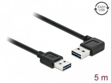 USB 2.0 kabelis  A - A, 5m, kampinis