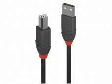 USB 2.0 kabelis  A - B, 0.2m, Anthra Line, juodas