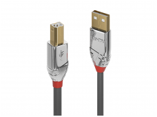 USB 2.0 kabelis  A - B, 1m, Lindy CROMO Line