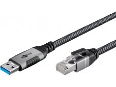 USB-A 3.0 į RJ45 Ethernet kabelis 1Gbit/s, 1.5m