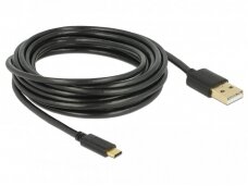 USB-C 2.0 - USB A kabelis 4m