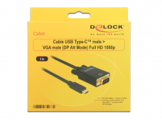 USB-C 3.1 į VGA kabelis 3m Full HD 1080p