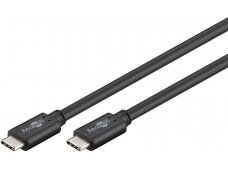 USB-C 3.1 kabelis 3m 5 Gbit/s, juodas