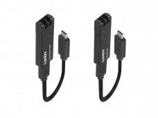 USB-C 3.2 kabelis iki 100m per OM3 LC opt kabelį