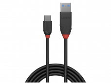 USB-C 3.2 - USB A kabelis 1m 10 Gbit/s, Black Line