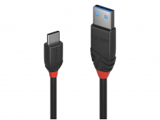 USB-C 3.2 - USB A kabelis 1m 10 Gbit/s, Black Line