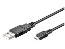 USB kabelis A kištukas - micro B kištukas 5m, juodas