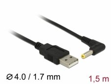 USB maitinimo kabelis USB A(M) - 4.0/1.7mm DC 5V 1.5m