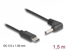 USB maitinimo kabelis USB-C(M) - 3.5/1.35mm DC 5V 1.5m, kamp
