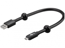 USB micro B kabelis - laikiklis 0.3m, Gooseneck