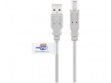 USB 2.0 kabelis 3.0m (A-B) 1