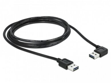 USB 2.0 kabelis  A - A, 1m, kampinis 1