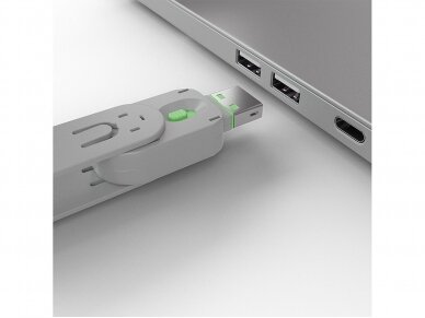 USB A lizdo blokatorius, žalias 3