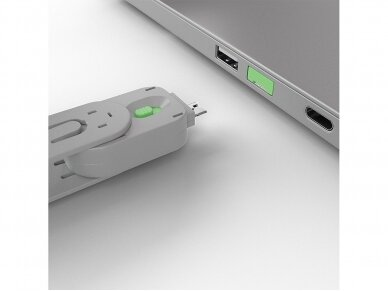 USB A lizdo blokatorius, žalias 4