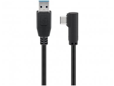 USB-C 3.1 - USB 3.0 A kampinis kabelis 1.5m 5 Gbit/s