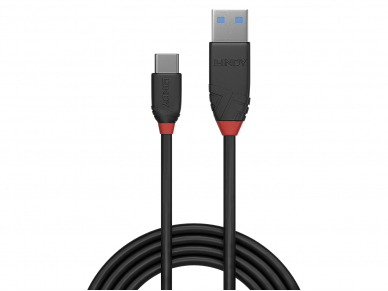 USB-C 3.2 - USB A kabelis 1.5m 10 Gbit/s, Black Line 1