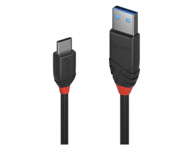 USB-C 3.2 - USB A kabelis 1.5m 10 Gbit/s, Black Line