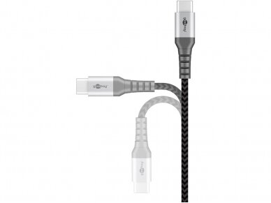 USB-C kabelis 2m, tekstilė 6