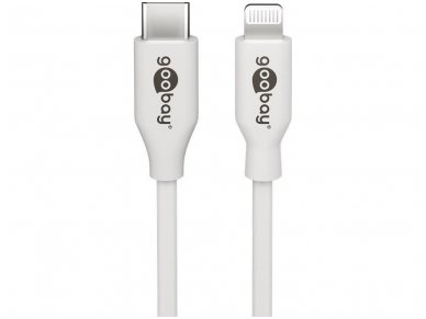 USB-C - Lightning kabelis 0.5m, baltas