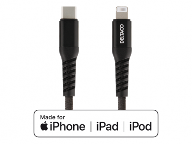 USB-C - Lightning kabelis 1m