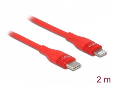 USB-C - Lightning kabelis 2m raudonas, MFi