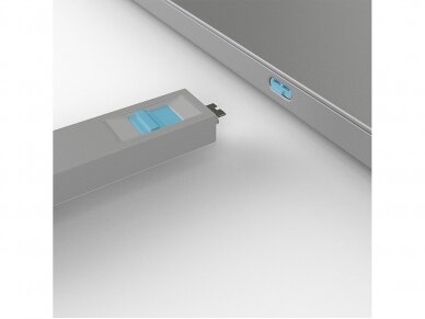 USB-C lizdo blokatorius, raktas ir 4 blokatoriai, mėlynas 3