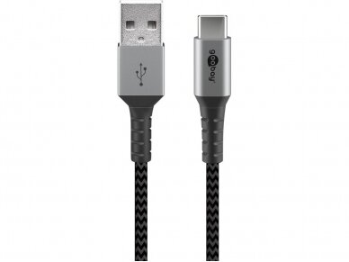USB kabelis A - C 0.5m, tekstilė 1