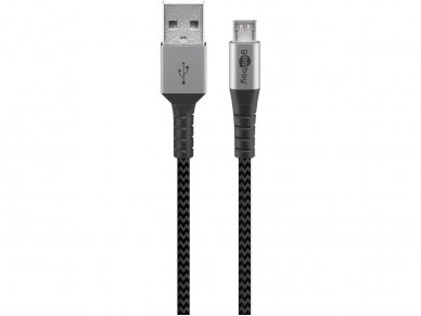 USB kabelis A - micro B 0.5m, tekstilė 1
