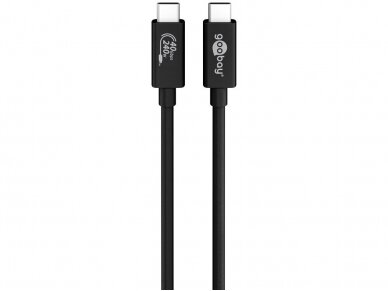 USB4 C kabelis 40Gbps 240W 0.7m, 8K Gen 3x2 1