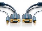 VGA kabelis, audio 15M-15M 3.5mm 10m 2560x1600, Clicktronic