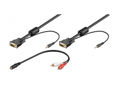 VGA kabelis, audio 15M-15M 3.5mm 3m